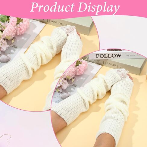 Arm Warmers, Long Kawaii Lace Sleeves White Harajuku Y2K Fashion Arm Covers for Women in Saudi Arabia