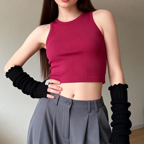 Black Arm Warmers Women Winter Long Black Cotton Fingerless Gloves Knit Mitten Elbow Length Gloves with Thumb Hole, Warm and Comfortable (Cotton) in Saudi Arabia