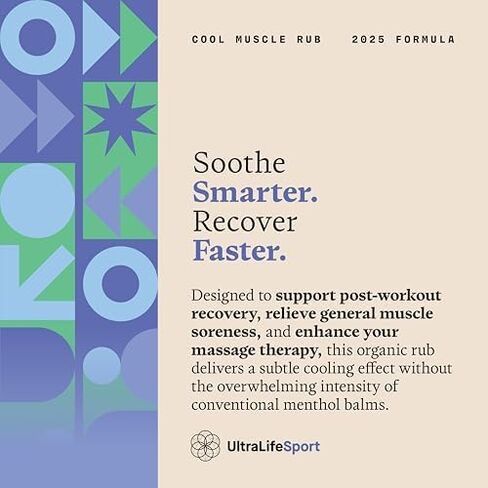 Ultra Life Sport – Premium Cooling Muscle Rub – Vegan Topical Balm with Peppermint & Bergamot – Organic, Non-GMO, Water-Based Formula – Clean Botanical Ingredients in Saudi Arabia