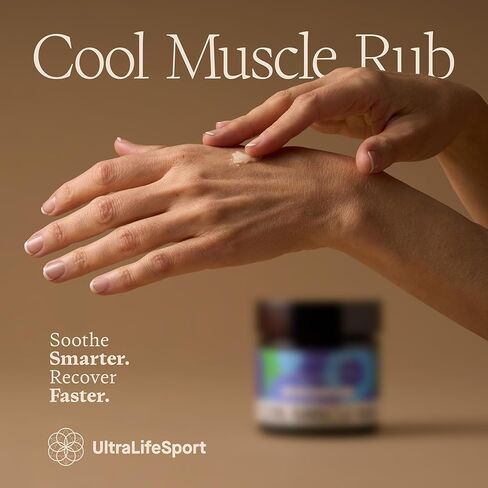 Ultra Life Sport – Premium Cooling Muscle Rub – Vegan Topical Balm with Peppermint & Bergamot – Organic, Non-GMO, Water-Based Formula – Clean Botanical Ingredients in Saudi Arabia