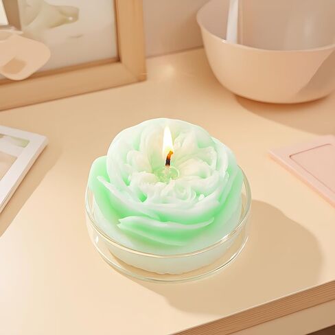 Flower-Shaped Decorative Candles, Table Accent Candles for Celebrations, Events, Parties, and Home Display (White Peach Oolong) in Saudi Arabia