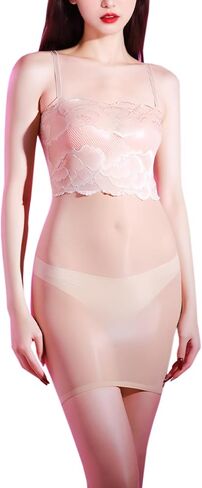 RUIBAVYA Women'S Bodystocking Sexy Lingerie Dress Oil Shiny Full Body Stocking Lingerie Bodysuit in Saudi Arabia