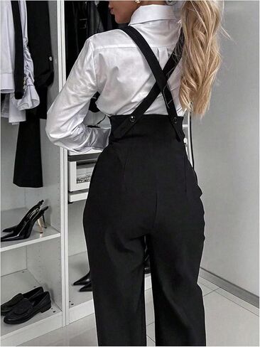 بذلة نسائية من Floerns بدون أكمام وسروال واسع الساق مع جيوب in Kuwait