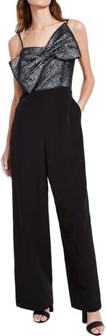Anne Klein Womens Straight Leg Jumpsuit With Bow Bodice in Saudi Arabia
