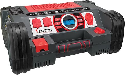 VECTOR J312V Jump Starter, 700 Peak Amp, USB Charging Port, Rechargeable Battery in Kuwait