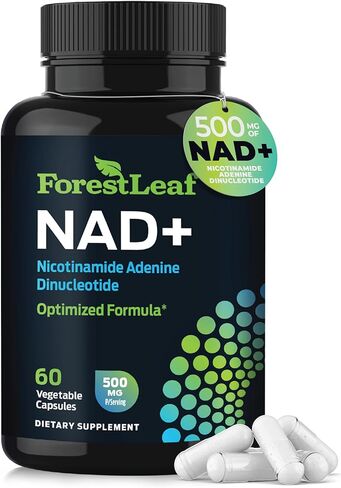 مكمل NAD+ - 500 مجم من NAD Plus النقي للطاقة والتركيز ودعم البشرة ومكافحة الشيخوخة - مكملات NAD الخالية من الغلوتين وغير المعدلة وراثيًا للنساء والرجال (60 قطعة، NAD +) in Saudi Arabia