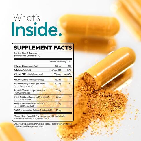 O'blossom Forever Young NAD+ Supplement - Clinically Studied NMN Resveratrol Formula with NADH Supplement - Boosts NAD+ in 14 Days, Supports Healthy Aging, Cognitive Function & Mitochondrial Health in Saudi Arabia