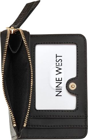 Nine West Women's Cramer Zip Card Case, Designer, Trend, Clutch, Wedding, Prom, Event, Evening, Gold, Silver, Bridal in Saudi Arabia