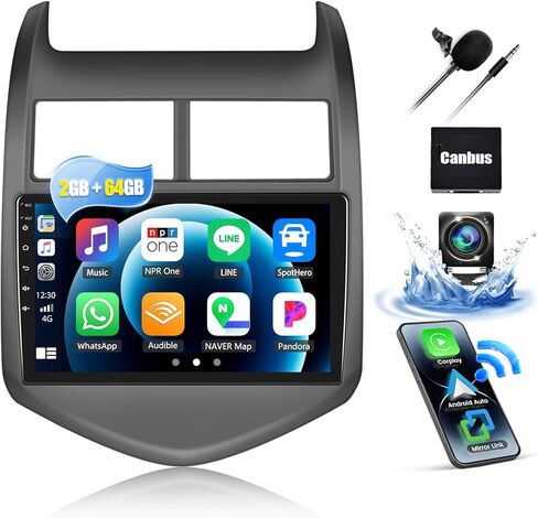 8-Core 4G+64G Car Stereo Radio for Chevy Sonic 2012-2015 Android 13 Head Unit 9" IPS Touchscreen Radio with Wireless CarPlay Android Auto DSP Bluetooth 5.0 GPS Navigation Backup Camera FM Car Audio in Kuwait