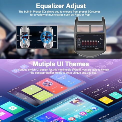 8-Core 4G+64G Car Stereo Radio for Chevy Sonic 2012-2015 Android 13 Head Unit 9" IPS Touchscreen Radio with Wireless CarPlay Android Auto DSP Bluetooth 5.0 GPS Navigation Backup Camera FM Car Audio in Kuwait