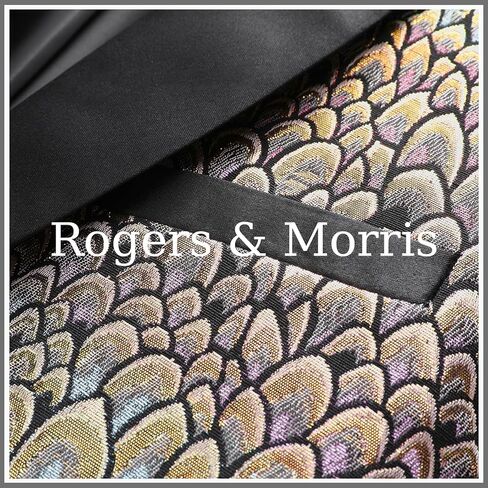 Rogers & Morris Blazer for Men Casual Slim fit Tuxedo Jacket Party Dress Peacock Feathers Patterm Chaqueta in Saudi Arabia
