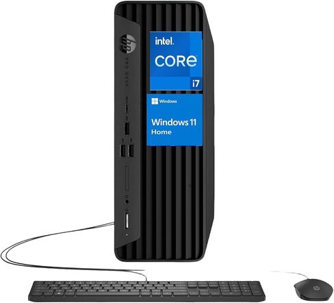 HP New ProDesk 400 G9 Small Form Factor Desktop, Intel i7-12700K Processor (Beats i5-13500), 64GB RAM, 2TB SSD, Wi-Fi 6, HDMI, Type-C, DP, Support 4K, Wired Keyboard and Mouse, Windows 11 Pro in Saudi Arabia