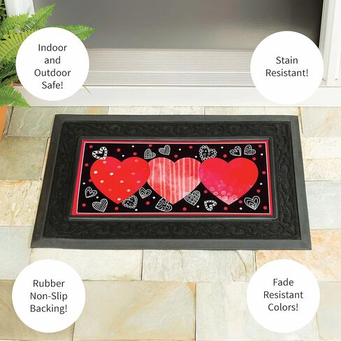 Evergreen Sassafras Spring Holiday Doormat Insert Bundle & Tray Set of 5, Interchangeable Entrance Door mats Indoor and Outdoor Welcome Mat 30 x 18 Tray Non Slip Backing Low Profile in Saudi Arabia