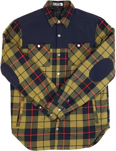 Handup Comfy and Stylish Quilted Flannel Jacket - Nylon Shoulder Material - Waist Level Hand Pockets in Saudi Arabia