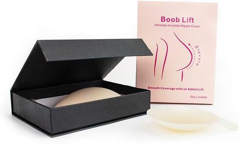 Nipple Cover Boob Lift – Sticky Adhesive Silicone Nipple Pasties – Reusable Pasty Nipple Covers for Women with Travel Box in Saudi Arabia