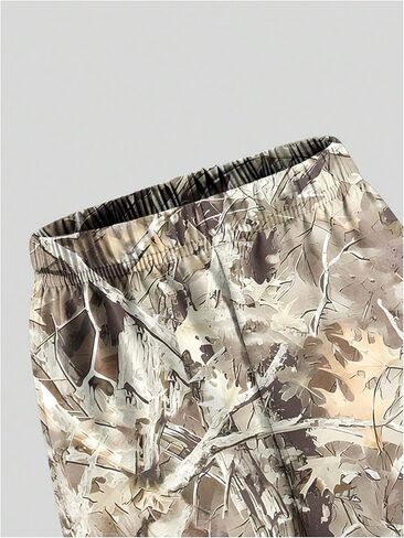 Boy's Camo Joggers Elastic Waist Baggy Cargo Pants Flap Pockets Casual Pants in Saudi Arabia