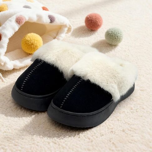 Kids Slippers for Girls Boys, Fuzzy House Slippers Warm Memory Foam Soft Plush Home Shoes Bedroom Winter Slipper Indoor Outdoor in Saudi Arabia