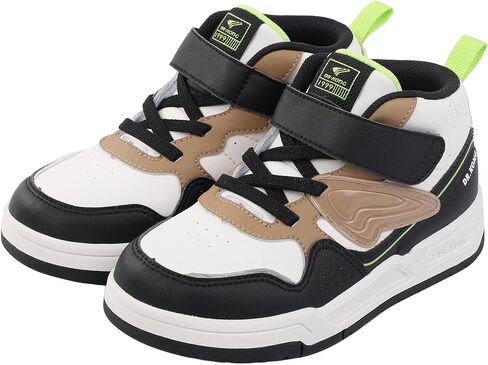 Dr Kong Boys Girls High Top Sneakers Toddler Basketball Shoes Casual Walking Athletic Adjustable Strap Shoes for Toddlers/Little Kids in Kuwait