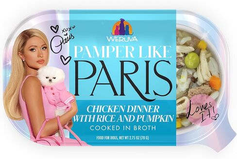 Weruva Paris Hilton Pamper Like Paris طعام الكلاب الرطب الطبيعي، الدجاج مع الأرز والقرع، كوب 2.75 أونصة (عبوة من 10) in Saudi Arabia