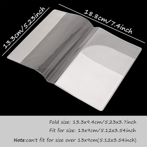 10PCS Clear Passport Cover Plastic Passport Protector with Extra Slots for CN, US, UK and Other Standard Size Passports in Saudi Arabia