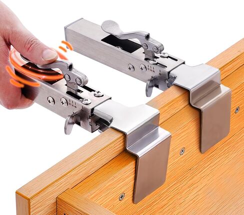 Cabinet Door Mounting Jig, Door Installation Positioner for Third Hand, Cabinet Hinge Jig on 1x2s Panels, Cabinet Installation Tool for Upper & Bottom Cabinets, DIY & Professional Use in Kuwait
