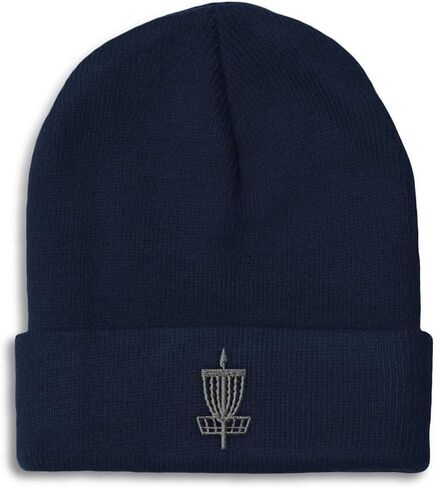 Custom Beanies for Men Disc Golf Basket Embroidery Skull Cap Winter Hats for Women Acrylic One Size in Saudi Arabia