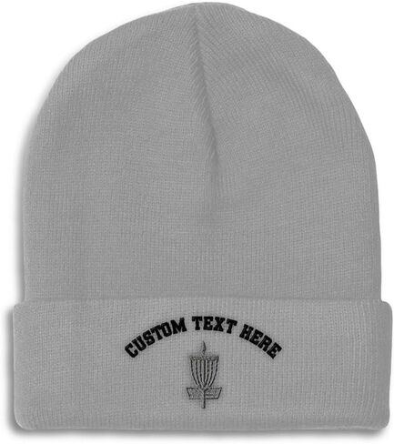 Custom Beanies for Men Disc Golf Basket Embroidery Skull Cap Winter Hats for Women Acrylic One Size in Saudi Arabia