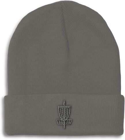 Custom Beanies for Men Disc Golf Basket Embroidery Skull Cap Winter Hats for Women Acrylic One Size in Saudi Arabia