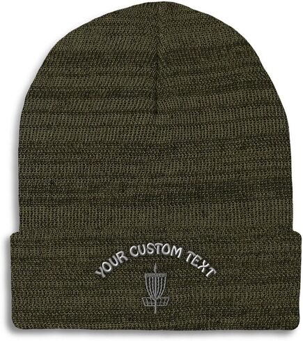 Custom Beanies for Men Disc Golf Basket Embroidery Skull Cap Winter Hats for Women Acrylic One Size in Saudi Arabia