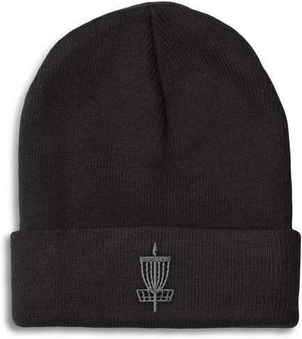 Custom Beanies for Men Disc Golf Basket Embroidery Skull Cap Winter Hats for Women Acrylic One Size in Saudi Arabia