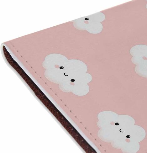 Cloud in the Sky Passport Holder for Travel Cartoon Kawaii Funny Smiling PU Leather Passport Cover Wallet Cute Passport Card Holder for Women and Men in Saudi Arabia