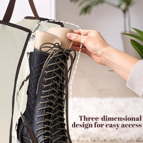 2 Set Boot Bags, Portable Tall Boots Shoe Carry Storage Bag Dust Proof Protector Waterproof Boot Organizer with Handle for Men Women Travel Packing Daily Use Hangable Ski in Saudi Arabia