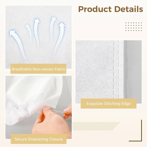 150 قطعة من أكياس الغبار لحقائب اليد والمحافظ، أكياس غبار بمحفظة مقاس 15.7 × 19.7 بوصة للتخزين، أكياس حماية من الغبار غير منسوجة قابلة للتنفس، منظمات تعبئة السفر متعددة الأغراض للأحذية والملابس in Kuwait