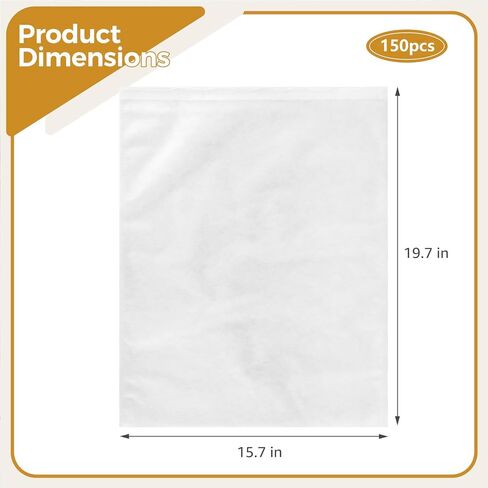 150 قطعة من أكياس الغبار لحقائب اليد والمحافظ، أكياس غبار بمحفظة مقاس 15.7 × 19.7 بوصة للتخزين، أكياس حماية من الغبار غير منسوجة قابلة للتنفس، منظمات تعبئة السفر متعددة الأغراض للأحذية والملابس in Kuwait