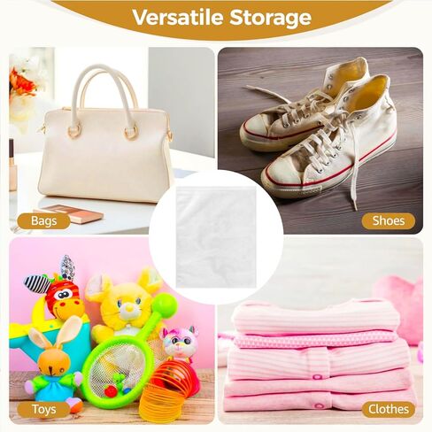 150 قطعة من أكياس الغبار لحقائب اليد والمحافظ، أكياس غبار بمحفظة مقاس 15.7 × 19.7 بوصة للتخزين، أكياس حماية من الغبار غير منسوجة قابلة للتنفس، منظمات تعبئة السفر متعددة الأغراض للأحذية والملابس in Kuwait