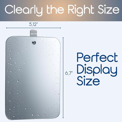 Shower Mirror - Fogless for Shaving & Washing Your Face - Anti-Fog - for Men & Women - Exfoliate, Scrub and Groom Your Face in Saudi Arabia