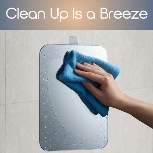 Shower Mirror - Fogless for Shaving & Washing Your Face - Anti-Fog - for Men & Women - Exfoliate, Scrub and Groom Your Face in Saudi Arabia