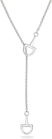 Dainty Horsebit Lariat باللون الفضي أو الذهبي، قلادة Y للفروسية بسيطة، مجوهرات غربية من النحاس المطلي بالفضة، قلادة على شكل قطرة خفيفة الوزن وحديثة للارتداء اليومي. هدية الحصان لها in Kuwait