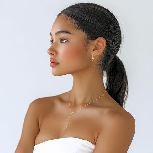 Dainty Horsebit Lariat in Silver or Gold, Minimalist Equestrian Y Necklace, Silver Plated Brass Western Jewelry, Lightweight Modern Snaffle Bit Drop Pendant Necklace for Everyday Wear. Horse Gift for Her in Saudi Arabia
