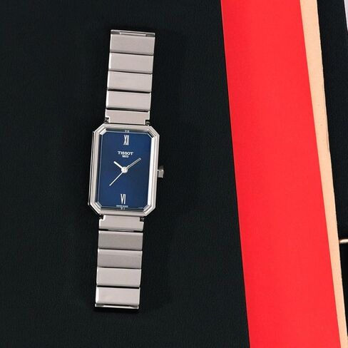 Tissot SRV, Swiss Quartz Watch for Women, Stainless Steel Case, Blue Dial, T1601101104300 in Saudi Arabia