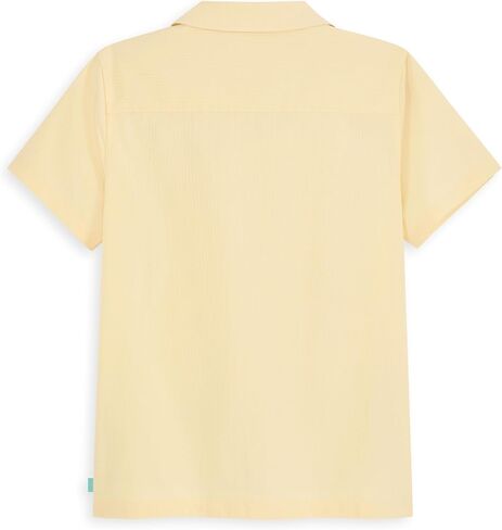 Scotch & Soda Boys Short Sleeve Button Up Shirt, Collared Neckline, Fashion Prints in Saudi Arabia