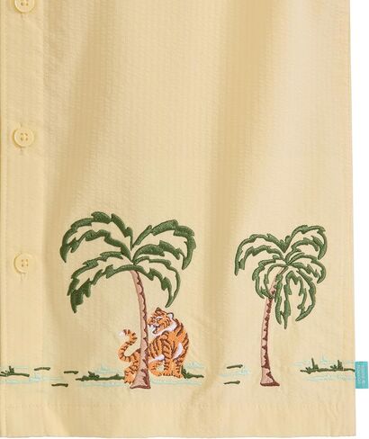 Scotch & Soda Boys Short Sleeve Button Up Shirt, Collared Neckline, Fashion Prints in Saudi Arabia