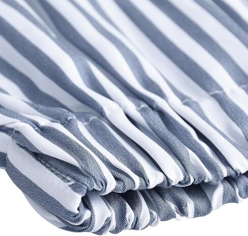 Women's Striped Print Shorts High Waisted Elastic Waist Wide Leg Loose Casual Shorts in Saudi Arabia