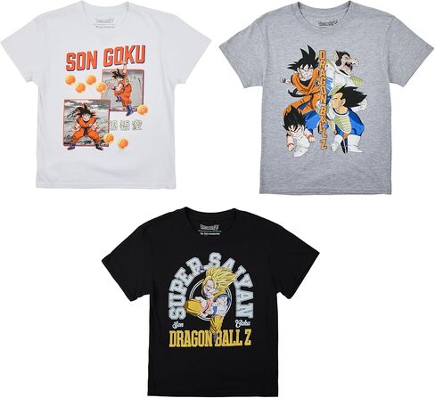 Dragon Ball Z Super Saiyan Goku Value 3-Pack من قمصان قصيرة الأكمام للأولاد الشباب in Kuwait