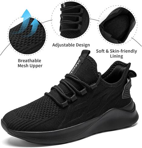 Mens Running Shoes Tennis Walking Gym Workout Slip On Athletic Fashion Sneakers Lightweight Breathable Sports Jogging Casual Shoe in Saudi Arabia