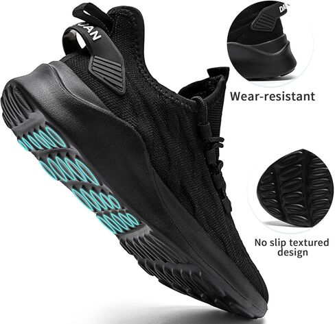 Mens Running Shoes Tennis Walking Gym Workout Slip On Athletic Fashion Sneakers Lightweight Breathable Sports Jogging Casual Shoe in Saudi Arabia