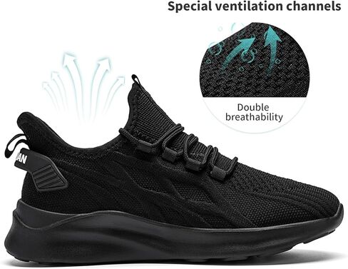 Mens Running Shoes Tennis Walking Gym Workout Slip On Athletic Fashion Sneakers Lightweight Breathable Sports Jogging Casual Shoe in Saudi Arabia