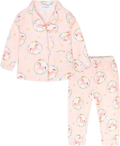 Mud Kingdom Boys Pajamas Set with Notch Collar Anchor Pattern Long Sleeve in Saudi Arabia