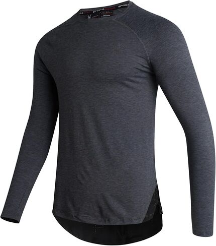 Spyder Mens Athletic Shirts - Sueded Crewneck Soft Fleece Lined Long Sleeve - Active Performance Workout Shirts for Men in Saudi Arabia