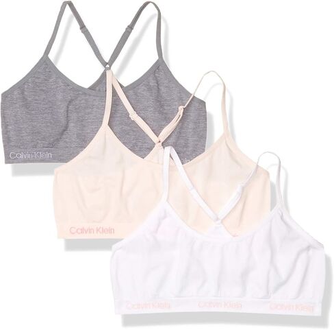 Calvin Klein Girls Seamless Racerback Crop Bralette, MultipackTraining Bra in Saudi Arabia